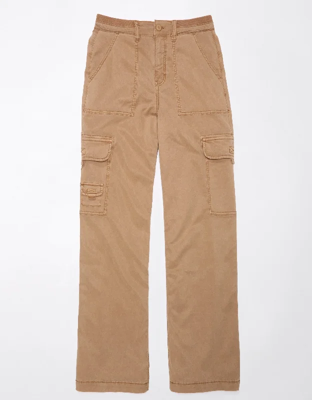 AE Stretch Curvy Super High-Waisted Baggy Wide-Leg Cargo Pant