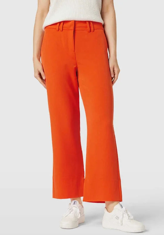 B.Young Wide Leg Slit Cut Trousers, Orange