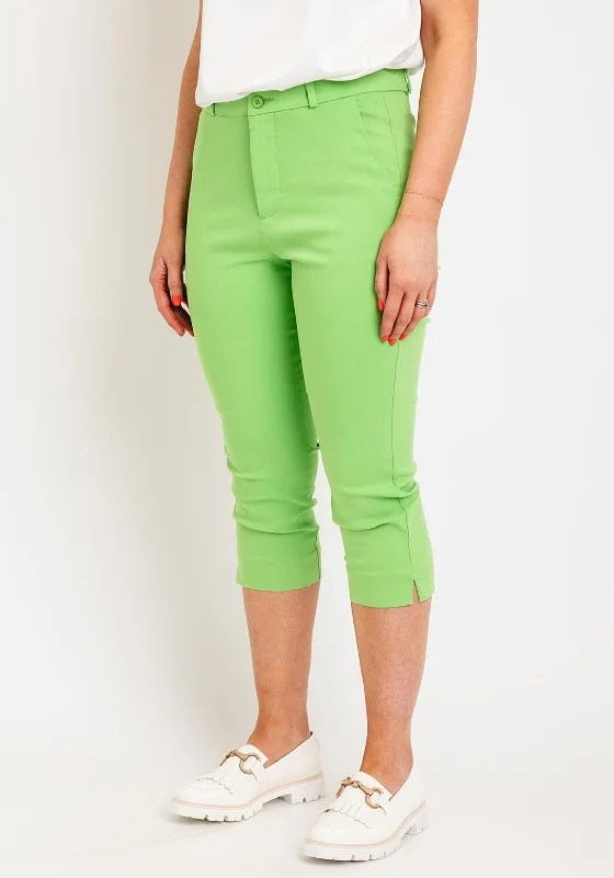 Freequent Solve Slim Leg Capri Trousers, Bud Green