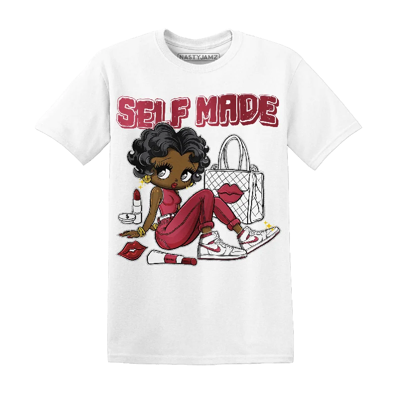 NastyJamz High 85 Metallic Burgundy 1s T Shirt Match Sneaker Girl Selfmade