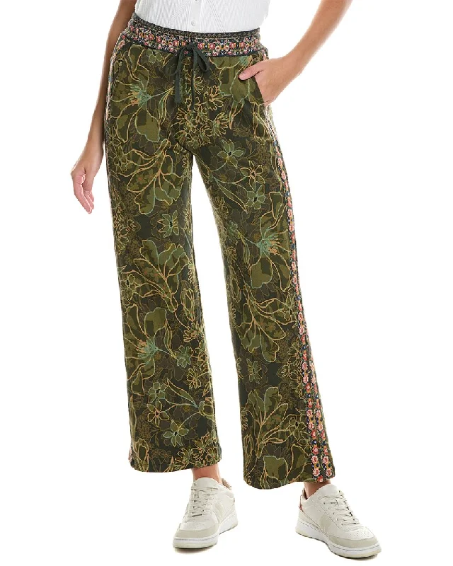 Johnny Was Hirz Camo Wide Leg Side Tape Pant