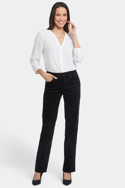 Marilyn Straight Pants In Petite  - Black