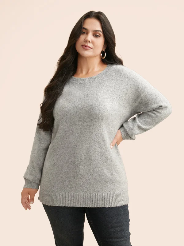 Airy Cozy Drop Shoulder Wool Pullover