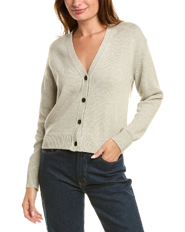 Theory V-Neck Cashmere-Blend Cardigan