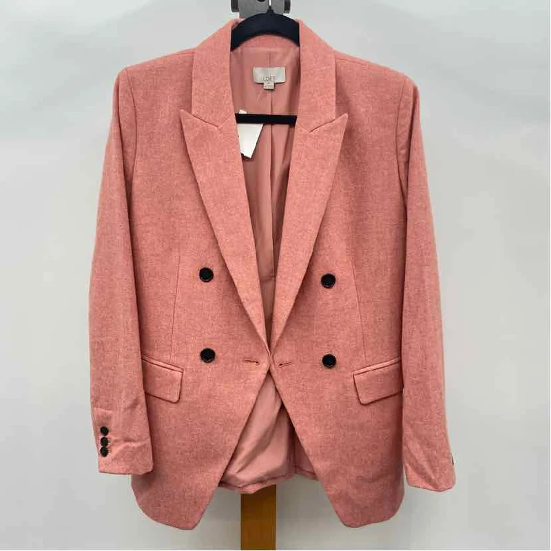 Loft Women's Size 6 Salmon Heathered Jacket