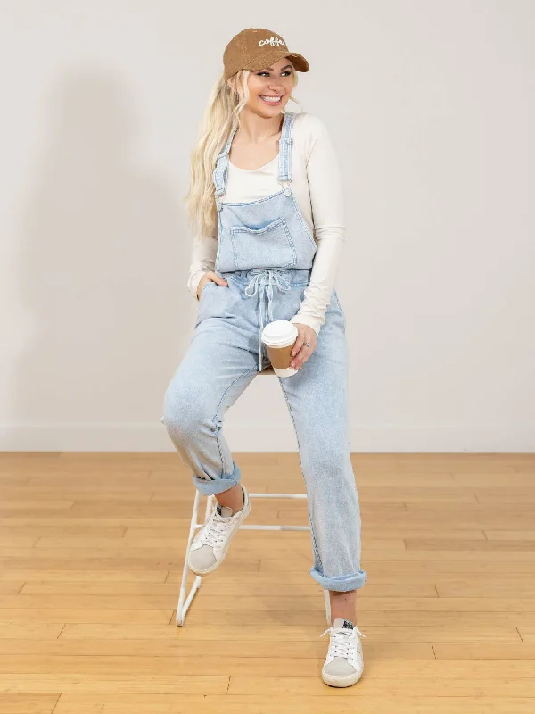 Z Supply The Knit Denim Overalls